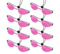 Guador 8 Pezzi Occhiali di Protezione Solarium, Occhiali di Protezione UV Occhiali Sicurezza gli Occhi Occhiali di Protezione Solarium Infrarossi Affidabili la Terapia della Luce Occhiali(Rosso rosa)