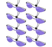 Guador 8 Pezzi Occhiali di Protezione Solarium, Occhiali di Protezione UV Occhiali Sicurezza per gli Occhi Occhiali di Protezione Solarium a Infrarossi Affidabili la Terapia della Luce Occhiali(Viola)