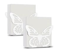 Guador Portatovaglioli Da Tavola, 2 Pezzi, Forma Di Farfalla, Portatovaglioli Da Tavolo, Moderni, Bianchi, Metallo