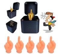 Guador - Scatola regalo con dito medio in scatola con 5 bambole Tiny Hands medio con dita medie, mini mani medie e mani piccole, per adulti,Scatola Regalo a Sorpresa con Dito Medio
