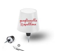 ''Guagliuncè'' Tappo per Bottiglia a Forma di Lampada LED con Touchscreen personalizzato con nome frase idea regalo SanValentino amici casa sposi anniversario festa alcool festa bar locale