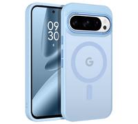 GUAGUA Custodia magnetica per Google Pixel 10 Pro XL, compatibile con MagSafe e Pixelsnap, protezione di grado militare, retro opaco traslucido, sottile, antigraffio, anti-impronte, colore azzurro