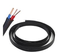 Guaina Cavi Elastic Woven Wire Mesh Black Encrypted Flame Retardant Nylon Computer Tube Telescopic Sleeve 10m(30MM)