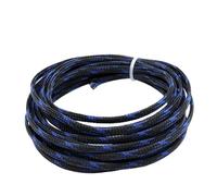 Guaina Cavi Guaina isolante a treccia da 2 m 2/4/6/8/10/12/14/16/20/25/30/40 mm protettiva for cavi ad alta densità, nera e rossa(Black Blue Cross,4mm)