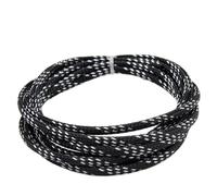 Guaina Cavi Guaina isolante a treccia da 2 m 2/4/6/8/10/12/14/16/20/25/30/40 mm protettiva for cavi ad alta densità, nera e rossa Per la conservazione(Black Silver,10mm)