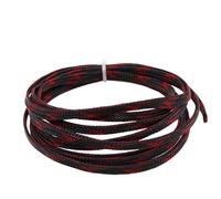 Guaina Cavi Guaina isolante a treccia da 2 m 2/4/6/8/10/12/14/16/20/25/30/40 mm protettiva for cavi ad alta densità, nera e rossa(Black Red Cross,20mm)