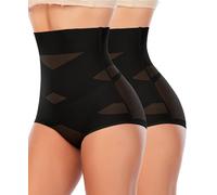 Guaina Contenitiva Donna Pancia Piatta Vita Alta Pancera Contenitiva Intimo Contenitivo Modellante Mutande Contenitive Snellente Senza Cuciture Slip Dimagrante Shapewear Post Parto (Nero+Nero,S)