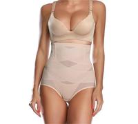 Guaina Contenitiva Donna Pantaloni modellanti a compressione incrociata for addominali, indumento for l'addominoplastica, controllo a vita alta, sollevatore di glutei for donne snelle(Apricot,XXL)