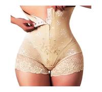 Guaina Contenitiva Donna Slip con chiusura a cerniera con gancio in pizzo a vita alta for il controllo della pancia Mutandine modellanti dimagranti invisibili Mutandine modellanti for donna(Beige 311,