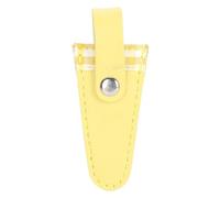 Guaina di forbici da ricamo Hoseonfn, copertura protettiva in pelle PU, per cucito, trapuntatura, strumenti per ricamo, design resistente, vestito sicuro, organizzatore artigianale (Giallo)