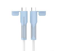Guaina di supporto per cavo da USB C a USB C in silicone per una maggiore flessibilità e protezione meccanica alle estremità di connessione (blu nebbia)