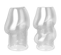 Guaina Fallica 2 Pezzi Trasparente Riutilizzabile, Set Estensione Peniena Con Un Modello Lungo E Uno Corto, Polsino Per Pene Ispessito, Giocattolo Sessuale Maschile Per Stimolazione