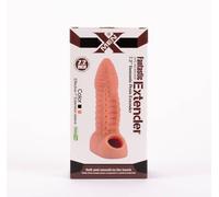 GUAINA FALLICA ESTENSORE PENE 7,2'' FALLO INDOSSABILE PER UOMO IN SILICONE TPE