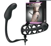 GUAINA FALLICA GABBIETTA DI CASTITÀ PER PENE UOMO CINTURA + PLUG VIBRANTE ANALE