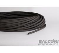 GUAINA FIBRA DI VETRO PROTEZIONE ALTE TEMPERATURE BLOCCATA NERA matassa 10 metri