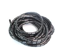 Guaina for la gestione dei cavi, guaina flessibile a spirale, protettiva for a, ignifuga, diverse misure(Black,12MM X 7 meter)