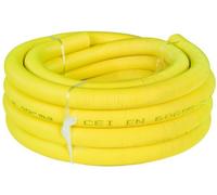 GUAINA GAS ESTENSIBILE GIALLO 20 - 25 - 30mm A ROTOLO DA 50 METRI