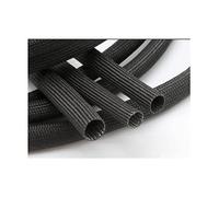 Guaina In Fibra Di Vetro Intrecciata 600 Gradi C Per Tubi Ad Alta Temperatura, Cavi e Fai Da Te - 25mm x 1m, Nero