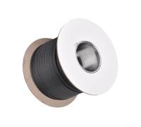 Guaina in nylon per cavi intrecciati, 100 m, in PET, ignifuga, resistente all'abrasione, per protezione dei cablaggi elettrici automobilistici, 2-8 mm, nero (2 mm)