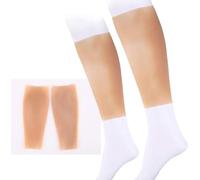 Guaina in silicone per polpaccio finto, realistica e indossabile - 1 paio | Guaine muscolari finte indossabili per gambe sottili o a forma di arco; ideali per coprire cicatrici(Color 3,Medium)