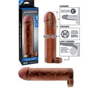 Guaina indossabile fantasy x-tensions perfect 2 extension with balls strap brown