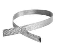 Guaina intrecciata espandibile in PET Schermatura cavo con guaina intrecciata in rame multicolore 2-28 mm 1/2/5 m(Silver,28MMx1M)