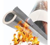 Guaina Isolante per Schiuma Tubature acqua e Climatizzazione, Autoadesivo Antigelo con Foglio Alluminio, Isolamento Termico per Tubi Riscaldamento e Solare(60mm*30mm*100cm)