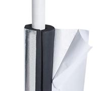 Guaina Isolante per Tubi condizionatore, 95cm Tubo Isolante Antigelo con Foglio di Alluminio, Impermeabile, Ritardante di Fiamma ID 22-219mm(ID 27mm （1-1/10"）× 20mm × 0.95m)