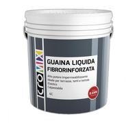 GUAINA LIQUIDA FIBRORINFORZATA IMPERMEALIZZANTE GRIGIA PER ESTERNO 4 LT CROMIX