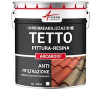 Guaina liquida per tetti, Guaina impermeabilizzante tetto ARCAROOF - 10 L Bianco - ARCANE INDUSTRIES