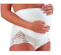 Scudotex Guaina sostenitiva per gestante Cotton Mater Pizzo Corta Bianco