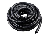 Guaina per cavi a spirale Avvolgimento a spirale 1 pz Guaina in filo di plastica a Manicotto Tubo Protezione cavi Fascia Organizzatore Copertura tubi(Black,12mm ID 7 meter)