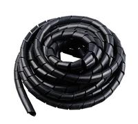 Guaina per cavi a spirale Guaina di avvolgimento for cavi da 4 mm a 30, tubo protezione for nero trasparente, manicotto for plastica(Black,10mm x 7.5 meter)