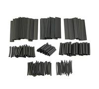 Guaina per Cavi Elettrici Flessibile 127 PCS Heatner Shrinking Tube Assortment Kit Collegamento Elettrico Cavo Avvolgente Filo Impermeabile Restringimento Nero Cable Management
