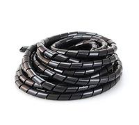Guaina Per Cavi Elettrici Flessibile 1roll Wire Avvolgimento Wipe Bianco/Nero Avvolgibile Spirale Tubo For Manicotto PE 4mm-30mm Cavo Ignifugo Fiamma Protettivo Flessibile(Black,30mm 2Meters)