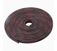 Guaina per Cavi Elettrici Flessibile 50m Red &Ampblack Manicotti For Cavi Isolamento Manicotto Intrecciato 4-25mm 8 Taglie Tight Pet Spiral Wrapping Wire Gland Cables Kit Cable Management(4mm)