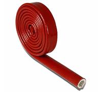 Guaina per Cavi Elettrici Flessibile,Cable Managem 1 Metro Dia Des Nero/Rosso Resistente Alla Temperatura Antincendio Ignifugo Tubo Addensante Isolamento In Silicone Fibra Di Vetro(Red,25mm)