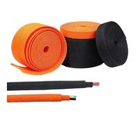 Guaina per Cavi Elettrici Flessibile,Cable Managem Manicotto for cavo intrecciato termorestringente 20-100mm Isolamento Ritardante antifiamma Avvolgicavo(Orange,Inner diameter 90mm)