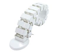 Guaina per cavi per la gestione dei cavi e cavi di protezione per spina dorsale/tipo serpente fai da te flessibile per casa e ufficio organizer per cavi (130 x 6,8 x 3,5 cm, quadrato, bianco)