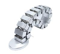 Guaina per cavi per la gestione dei cavi e cavi di protezione per spina dorsale/tipo serpente fai da te flessibile per casa e ufficio organizer per cavi (130 x 6,8 x 3,5 cm, quadrato, argento)