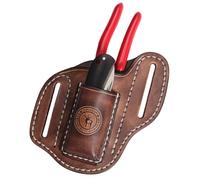 Guaina per coltelli in pelle pieno fiore per cintura EDC Tool Pouch con tasche pieghevoli coltelli chiave fondina
