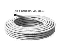 Guaina spiralata Ø 16 20 25 mm tubo flessibile grigio in PVC bobina 30 mt per im