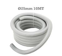 Guaina spiralata Ø 16 20 25 mm tubo flessibile grigio in PVC bobina 30 mt per im