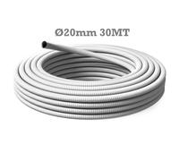 Guaina spiralata Ø 16 20 25 mm tubo flessibile grigio in PVC bobina 30 mt per im