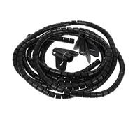 Guaina Spiralata per Cavi 2 Pezzi Nera in Pe, Tagliabile | Installazione Facile, Isolamento Sicuro, Adatta a Progetti Diy, per Protezione Ordinata di Fili e Cordoni