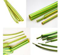 GUAINA TERMORESTRINGENTE GIALLO-VERDE senza scritte diametro da 1 a 12mm terra