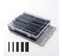 Guaina Termorestringente Nera 100 Pezzi 4:1, 90mm Impermeabile Kit Guaine Termorestringenti con Adesivo, Termorestringente per Cavi Elettrici, Isolamento Elettrico per Auto e Fai-da-te