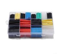 Guaina termorestringente per protezione dei cavi, 580 pezzi, multicolore, dimensioni da 1 a 10 mm, con scatola portaoggetti