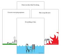 Guajolote Prints Funny Novelty Memo Pads Bundle (4 articoli) Everything is Fine, This is my life Now, I have no idea what I'm doing and I'm not even trying anymore