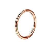 Gualiy 1 Pezzi Piercing Cerchio Naso Inox, Piercing Anello Naso Oro Rosa Semplice Cerchio Naso Piercing 1.0x8mm